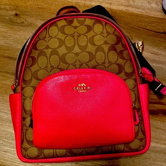 Coach | Bags | Coach Backpack With Hot Pink Accents | Poshmark display picture 2
